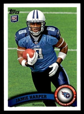 Jamie Harper 2011 Topps Rookie Card #382a Tennessee Titans - Image 1 of 2
