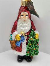 Old World Christmas Woodland Father Santa Ornament Tree Gift Nature New with Tag