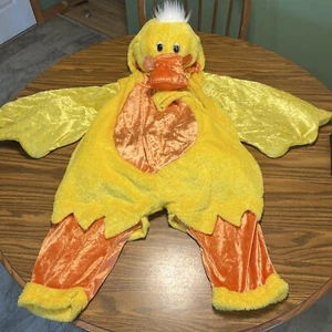Kinder gelbe Ente Halloween Kostüm mit Hoodie weich Plüsch Größe M weich! - Bild 1 von 14
