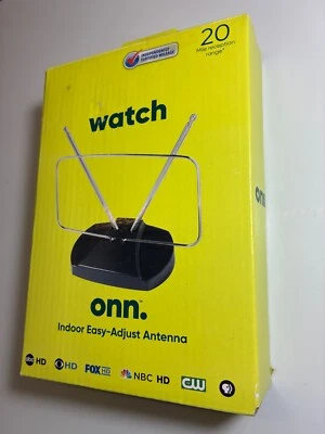 Antena HDTV interior con VHF fácil de ajustar 20 millas recepción portátil ONN 15-1/2 pulgadas Foto 1 de 4