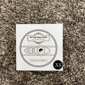 Air Tag Dog Collar Pet Safety Black Leather XS NEW - Picture 1 of 6