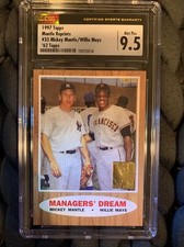 1997 Topps Mantle Reprints #33 Mickey Mantle/Willie Mays ‘62 Topps CSG 9.5 Slab 