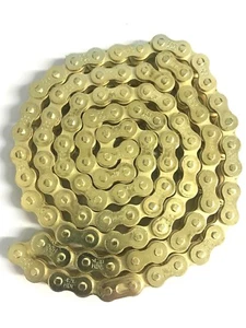 420 CHAIN 102 LINK CHAIN COOLSTER TAOTAO SDG 107 109 DIRT PIT BIKE ATV GOLD - Picture 1 of 2