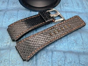26mm/24mm Exotic Leather Watch Band Vintage Minimalist Design Bespoke - Picture 1 of 11