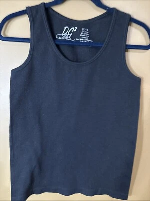 Camiseta sin mangas 159 NUEVA DG-2 Diane Gilman control adelgazante costilla color negro. XL/1X Foto 1 de 4