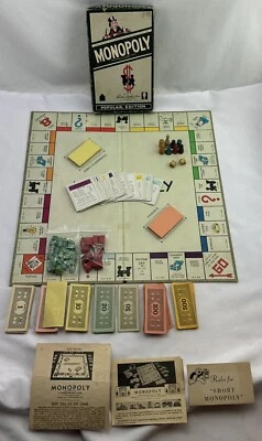 1946 Monopoly Popular Edition w/ Board Complete in Good Cond FREE SHIPPING #3 - Image 1 of 4