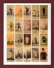 N172 OLD JUDGE 1886-1890 UNCUT REPRINT SHEET A: Cap Anson + 19 other cards