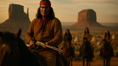 PLAQUE EN METAL  indien Geronimo  20X30 CM - Photo 1/4