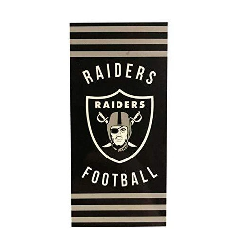 NFL Las Vegas Raiders Beach Towel, 30" x 60", Stripes Cover