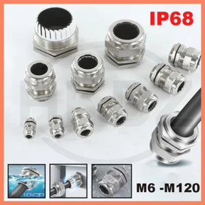 Brass Dome Cable Gland IP68 Waterproof Metal Compression Connector M6 to M120 - Picture 1 of 79