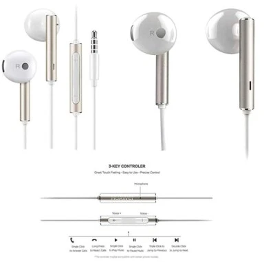 GENUINE HUAWEI AM116 EARPHONES HANDSFREE FOR P20 HONOR 10 P8 LITE P9 LITE P10 - Image 1 of 4