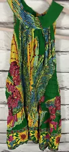 NWT Cynthia Rowley Women's Size L Green Floral Haltered Neck Tank Top - Picture 1 of 5