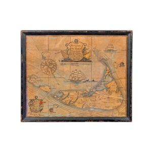 Mapa antiguo de Nantucket por Austin Strong - Imagen 1 de 5