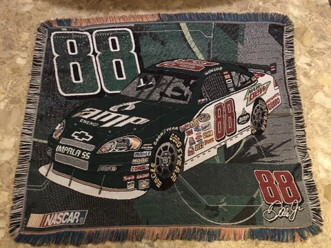 Dale Earnhardt Jr Mountain Dew 88 Amp NASCAR Northwest Throw Tapestry Blanket Cover