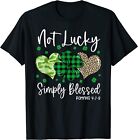 Not Lucky Simply Blessed Christian St Patricks Day Irish T-Shirt Size S-5XL