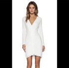 Lumier Loved And Lost Sequin S Holiday Deep V New Year Xmas Mini Dress White
