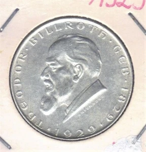 1929 Austria 2 schilling Dr. Theodor Billroth Silver Coin KM # 2844 - Picture 1 of 2
