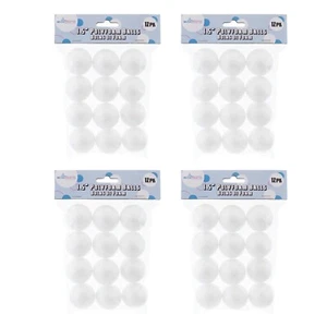 Mega Crafts 48 Pcs Poly Craft Foam 1.5'' Inch Ball Polystyrene Ball, Art & Craft - Picture 1 of 2