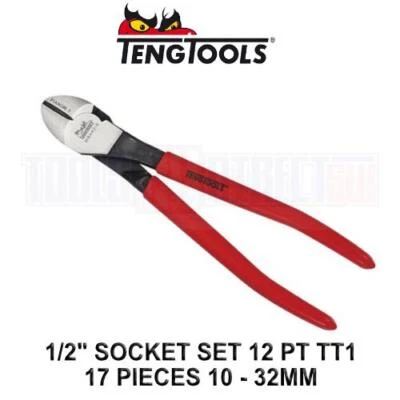 Teng Tools 200mm 8" Heavy Duty Diagonal Side Cutting Pliers Snips MB442-8