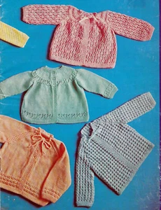Vintage Copy Matinee Jackets Booklet 3 ply or 4 ply Newborn to 6 Months - Picture 1 of 2