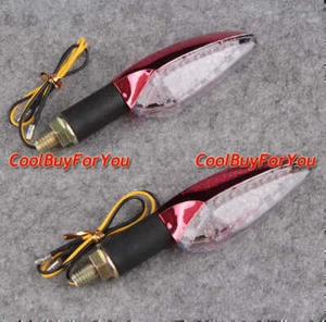 Plastic LED Bulbs Turn Signal Light Winkers Red Universal po - Foto 1 di 4