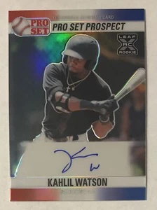 2021 Pro Set Metal RWB Auto Kahlil Watson XRC - Marlins 1/6 - Picture 1 of 2