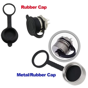 2-10pcs Dust Cover for GX16 Aviation Plug Connector Waterproof Rubber/Metal Cap - Picture 1 of 15