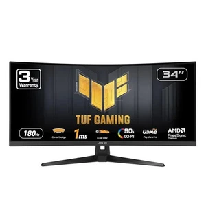 ASUS TUF VG34VQ3B 34" Curved Gaming Monitor – 180Hz 1ms HDR QHD FreeSync – MINT - Picture 1 of 7
