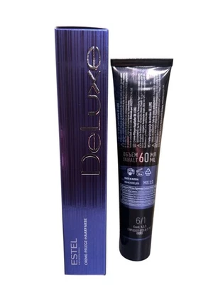 ESTEL DeLuxe Creme Pflege Haarfarbe Haarfarbton 6/1 Dunkelblond Asch-g 60ml