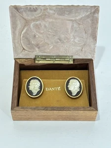 Vintage Dante Museum Masterpiece Collection Incolay Cameo Cufflinks Beethoven - Picture 1 of 7