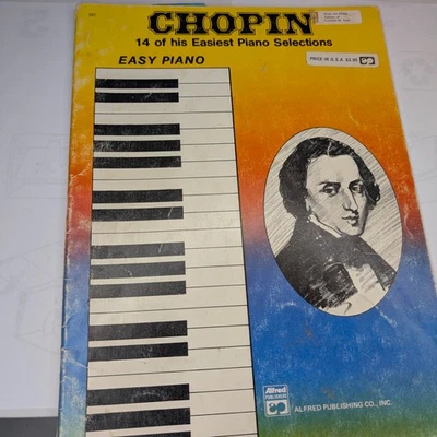 Chopin 14 Easiest Piano Selection Sheet Music Book Alfred Piano Mazurka Largo F2 - Image 1 of 4