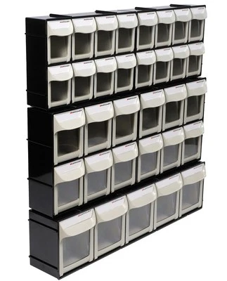 Motamec Modular Tilt Bin Parts Storage Wall Compartment 5 MIX Units / 33 Bins  - Image 1 of 4