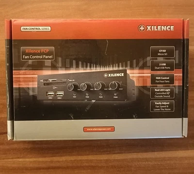 Xilence 5,25" Fan Control pannello frontale controllo ventola 4 canali + USB HUB + lettore schede - Immagine 1 di 3