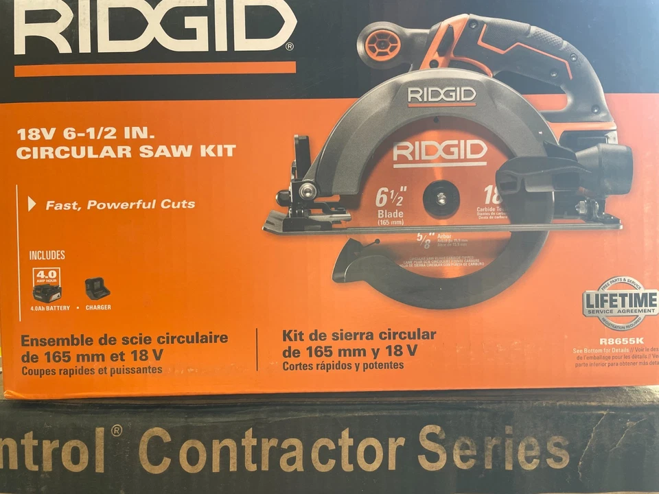 Ridgid R8655K 18V Cordless 6-1/2-in. Circular Saw Kit Tool Only Use