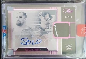 Solo Sikoa 2024 Panini Three Count WWE Patch Auto Pink FOTL WWE #02/10 - Picture 1 of 2