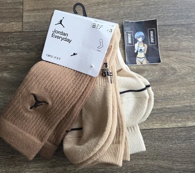 Paquete de 3 calcetines Jordan Dri-Fit Everyday Crew multicolor talla M 6-8 DX9656-923 Foto 1 de 4