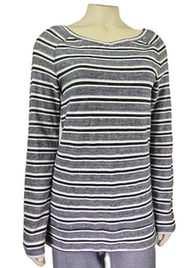 Nuevo con etiquetas Top túnica Lou & Grey by LOFT blanco y negro a rayas manga larga talla XS - Imagen 1 de 7