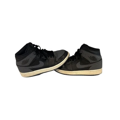 Nike Air Jordan 1 Mid Negro Gris Oscuro Blanco Sombra Zapatos 554724-041 Hombres Talla 9 Foto 1 de 4
