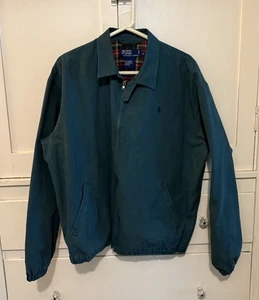 Vintage Polo Ralph Lauren Harrington Green Jacket Mens Size L - Picture 1 of 4