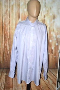 Holland Sherry Men Bespoke Savile Row Striped Long Sleeve Dress Shirt Sz 2XL - Picture 1 of 10