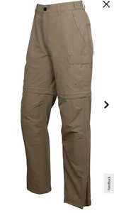Pantaloni da Pesca Sportivi Mondiali Uomo 50 X 30 Convertibili Zip Off Cargo Nylon - Foto 1 di 4