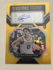 2023-24 Panini Prizm Draft Picks Julian Strawther Draft Picks Gold Auto 05/10