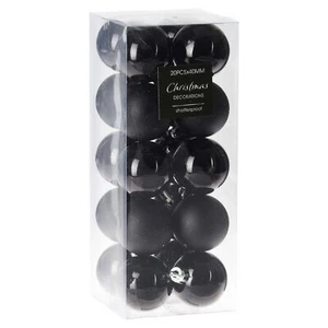 Weihnachtskugeln 20 x Schwarz Ø 4 cm Christbaumkugeln Deko-Kugeln Baumschmuck - Bild 1 von 7