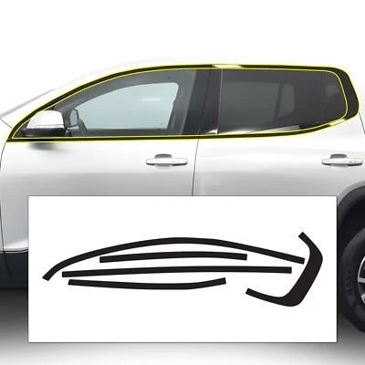 Fits GMC Acadia 2020-2023 Side Window Chrome Delete Decal Blackout Vinyl Trim - Image 1 of 4