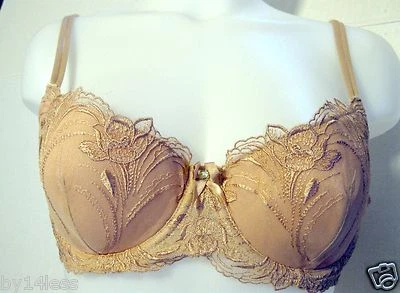 Alegro Bra 9004-A Embroidered Padded Underwire Beige Light Fawn - Image 1 of 4