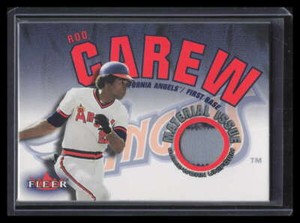 2001 Fleer Genuine Material Issue RC Rod Carew Jersey Patch SP