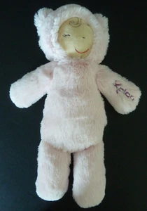 B4. DOUDOU KALOO POUPEE FILLE ESQUIMAU ours IGLOO rose violet 27cm TTBE - Imagen 1 de 3