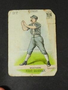 1888 Baseball Playing Cards Game WG1 #7 Dan Brouthers Detroit Wolverines HOF