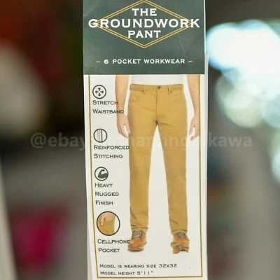 Pantalones de lona GH Bass para hombre 6 bolsillos Groundwork elásticos BRONCEADOS, GRISES, NEGROS Foto 1 de 4