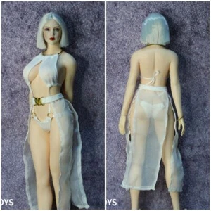 Sexy transparente Kleider Kleidung im Maßstab 1/6 für 12" weiblichen TBL PH HOT Körper * weiß - Bild 1 von 6